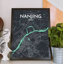 Nanjing City Map - Unframed Graphic Art Print on Paper-88977733-88977758