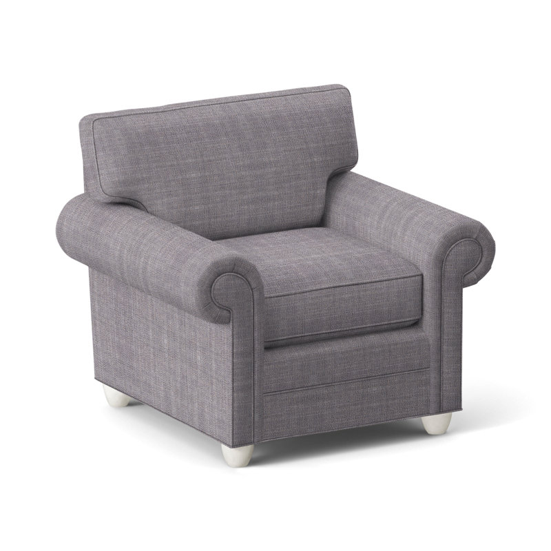 Chaise 42,5 po Main Street, Chenille nomade ardoise Crypton®, Casablanca