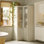 Armoire de rangement d'angle 70,9 "avec portes en verre
