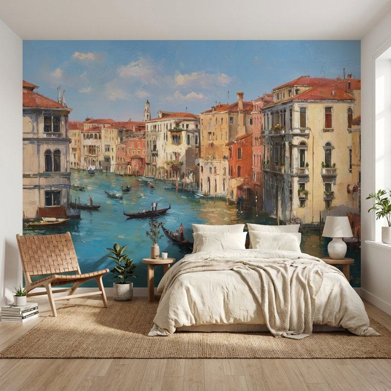 Décoration murale amovible Venice, Non tissé, 120"x96"