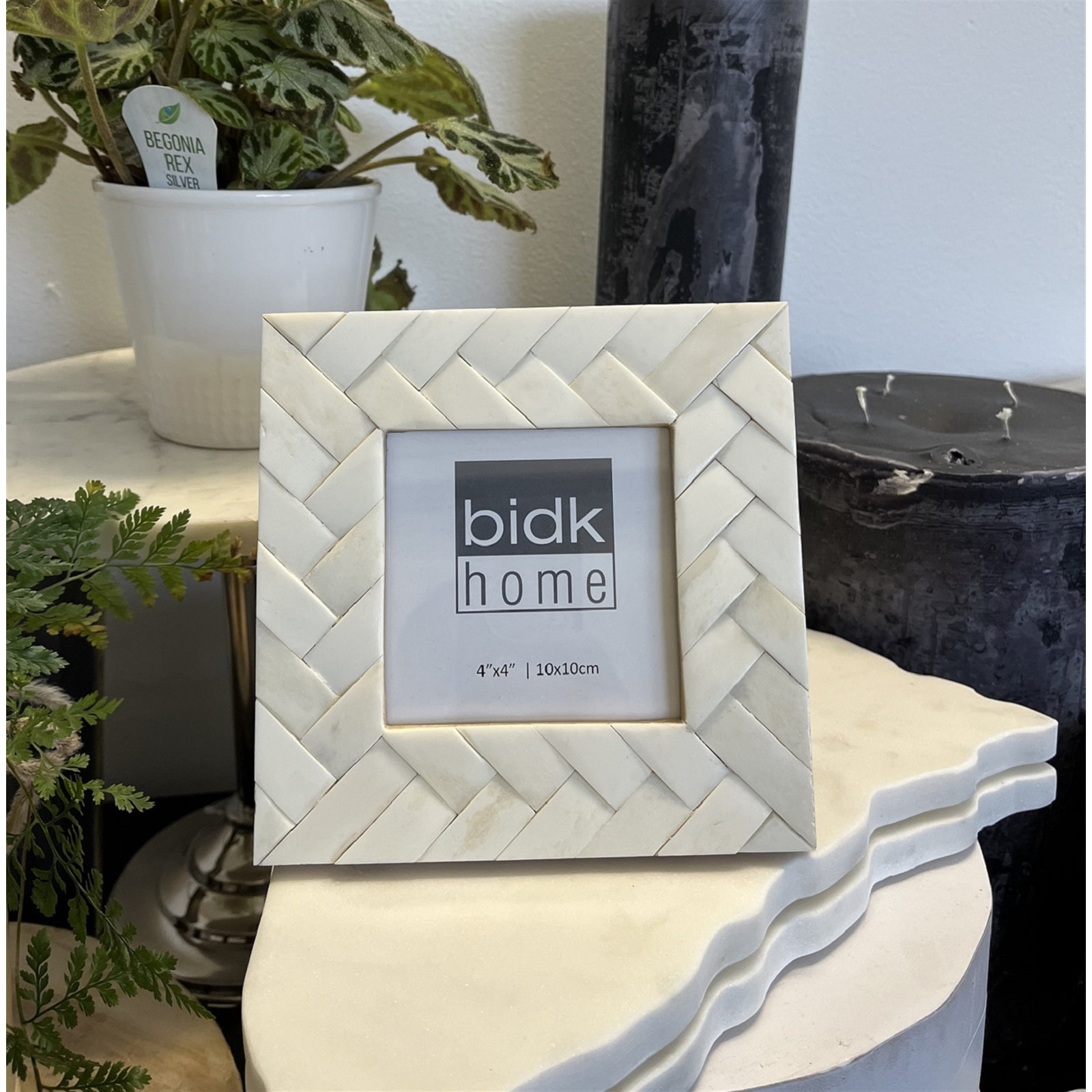 Vic Beige Bone Embossed Picture Frame
