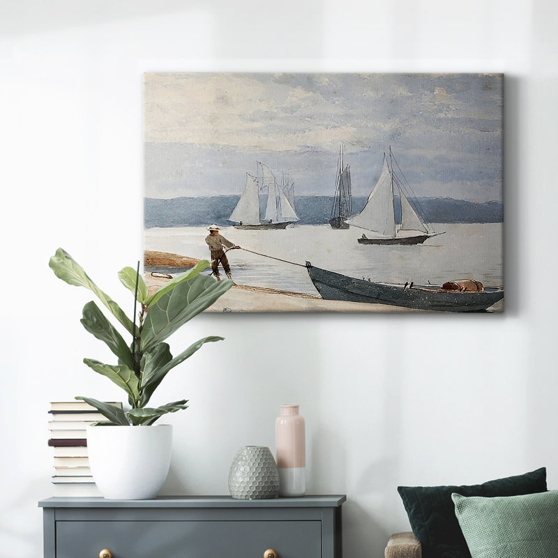 «Vintage Nautical Print-LXV III» sur, Toile tendue, H 13 po x l 19 po