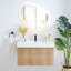 Siena 36" Wall-mounted Single Bathroom Vanity with White Artificial Drop-in Sink with Mirror