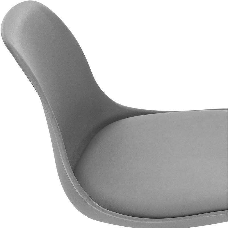 Iesha Swivel Upholstered Adjustable Height Counter Stool with Metal Frame, Grey