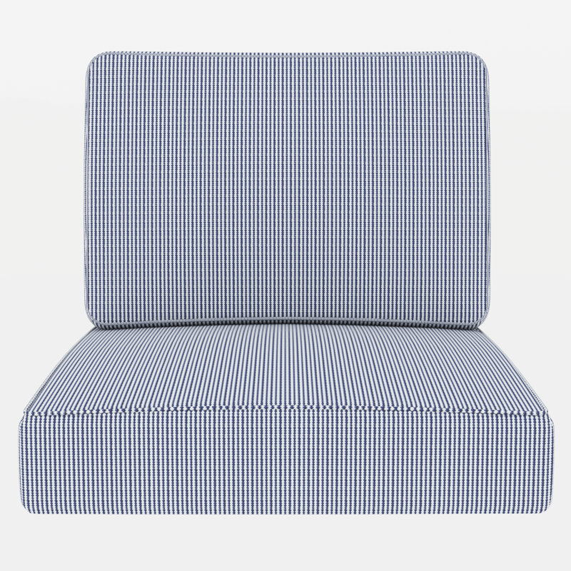 Outdoor Deep Seat Cushion, 25 x 25.5 x 5 Inch High-Density Foam Patio Chair Cushion with Water-Repellent & UV-Resistant Olefin Cover, Durable Seat & Back Cushion for Patio Furniture