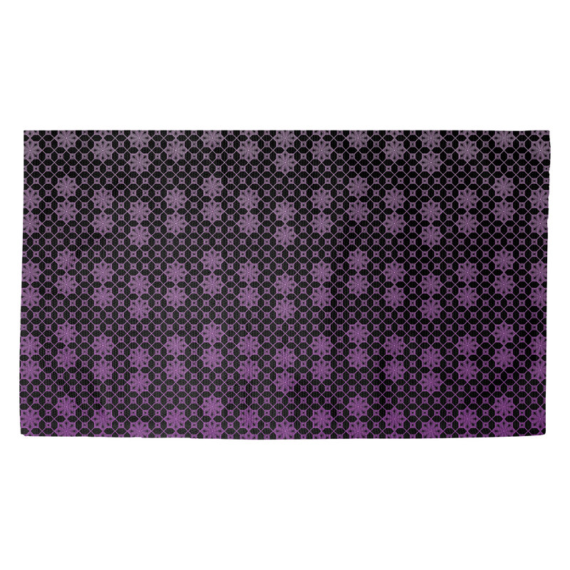 Tapis mauve/noir de treillis Avicia, Rectangle 2 pi 2 po x 3 pi 4 po