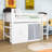 Loft Bed with Cabinet, Wardrobe and LED-1674337241-1674337242