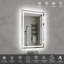 Miroir de salle de bain à DEL avec cadre en aluminium-1018053170