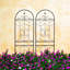 Paquet de 2 treillis de jardin en métal 71 po x 19,7 po, étagère de fleurs d'extérieur antirouille, noir, facile à installer, tube galvanisé, paquet de 2 treillis multi-usages Blooming, support noir, assemblage,-1195902035