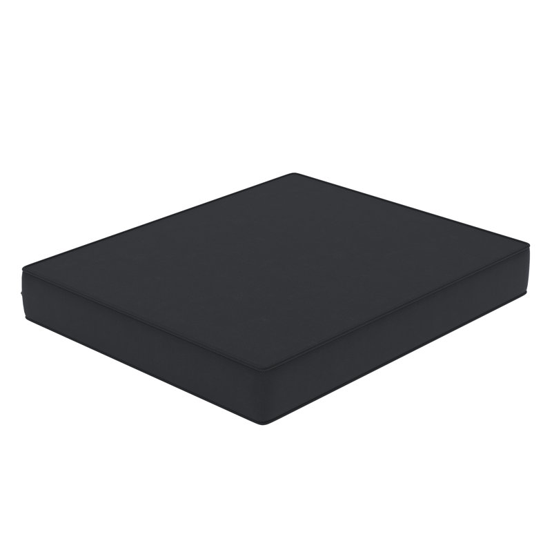 Sunbrella® Outdoor Ottoman Seat Cushion, 23" W x 19" D, Canvas Black