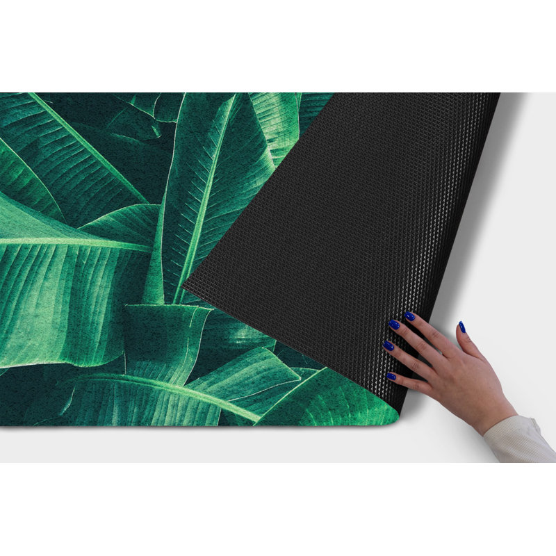 Non-Slip Floral Outdoor Doormat