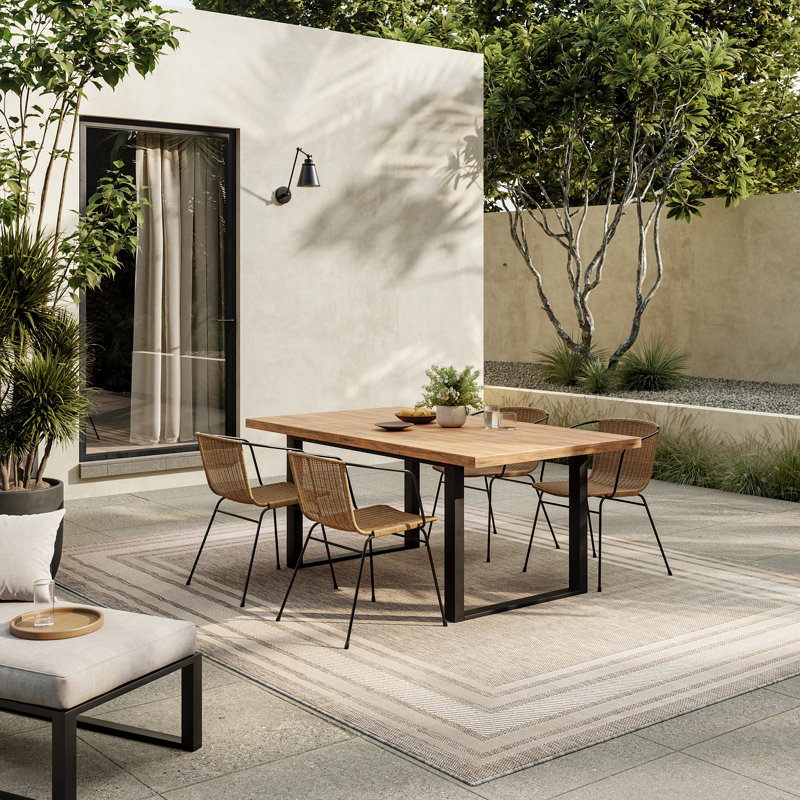 Horizon Indoor/Outdoor Modern Rug, Rectangle 8' x 10', Gray