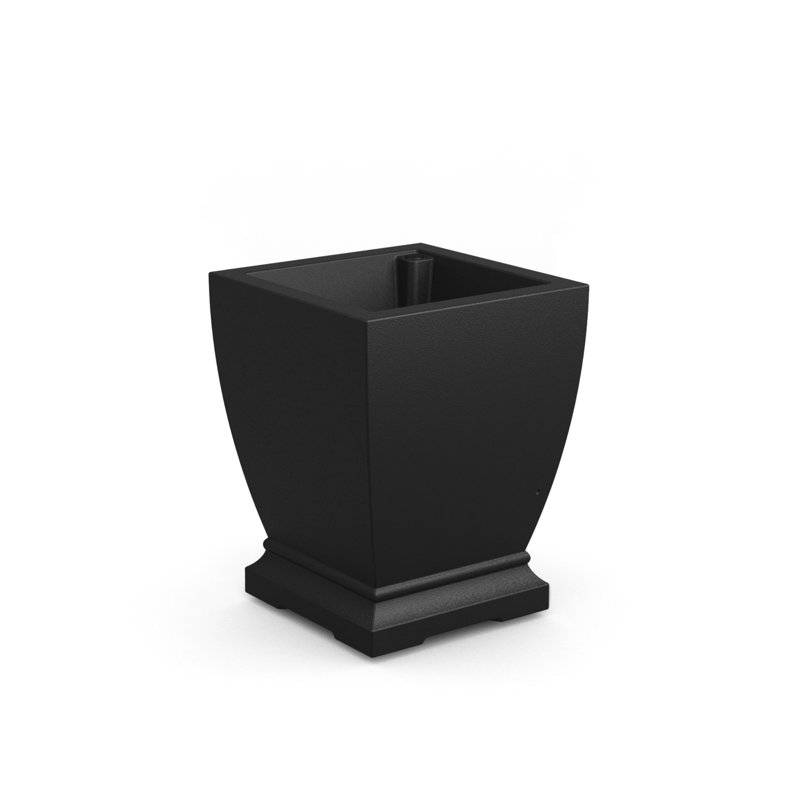 Pot à fleurs Myung, Noir, H 18 po x l 14,5 po x P 14,5 po, 1