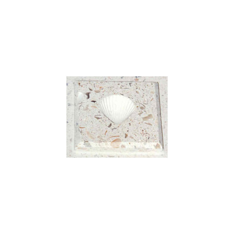 6" x 6" SeaStone Decoartive Accent Tile in White