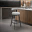 Tabouret tournant 30 "en métal avec similicuir-414120795