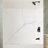 60"W 75"H Marble Textured Glue-Up SMC Shower Wall Panel Surround, Quick Install-122627887