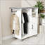 Chariot à repasser compact avec planche à roulettes, armoire polyvalente pour la lessive, la chambre à coucher et le vestiaire, conception peu encombrante