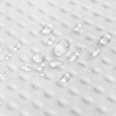 Rideau de douche sur pattes Waffle Weave - épais, enveloppant, hydrofuge, lavable, avec œillets et crochets résistants à la rouille