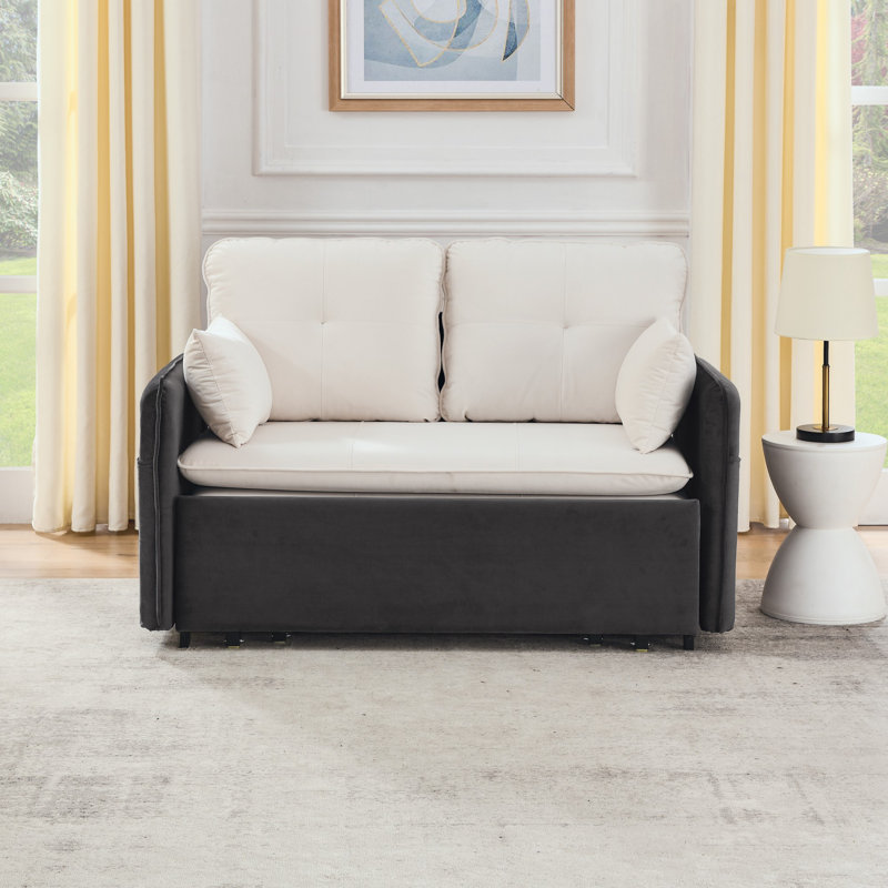 Hokku Designs Modern Convertible Sofa with Pull Out Bed | Wayfair