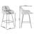 Vintage Suede Bar Stools with Armrest-1581318933