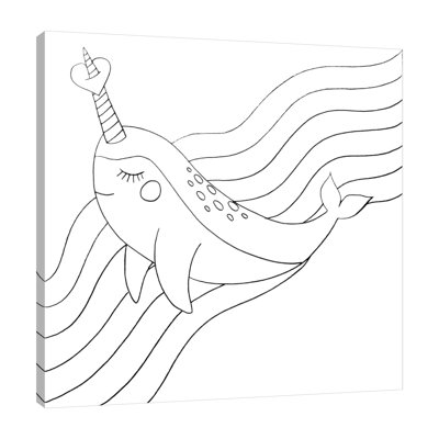 «Narwhal» par Pam Varacek - reproduction d'art sur toile tendue
