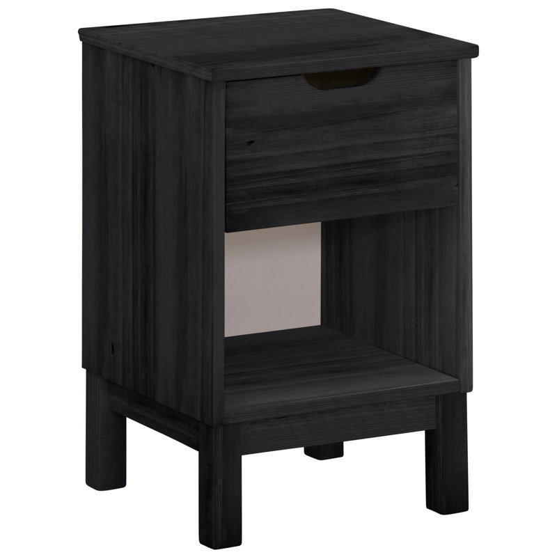 Latitude 38cm W Solid Wood Bedside Table