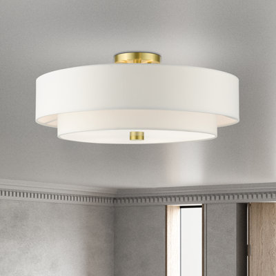 Plafonnier semi-encastré 5 lumières 22 po Flaire