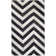 Drage Chevron Handmade Leather Black/White Area Rug