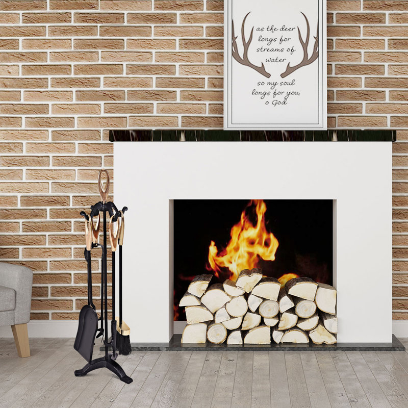Alyissa Iron Fireplace Tool Set