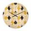 Horloge murale moderne en bois doré chic II - Mid-Century-63617302
