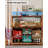 Coffee Bar Cabinet with Power Outlet & LED Light, 55" Farmhouse Large Kitchen Hutch with Sliding Barn Door, Tall Bar Cabinets with Storage Drawers & Wine Glass Rack, Buffet Cabinet for Living Room Kitchen, Rustic Brown-57601844