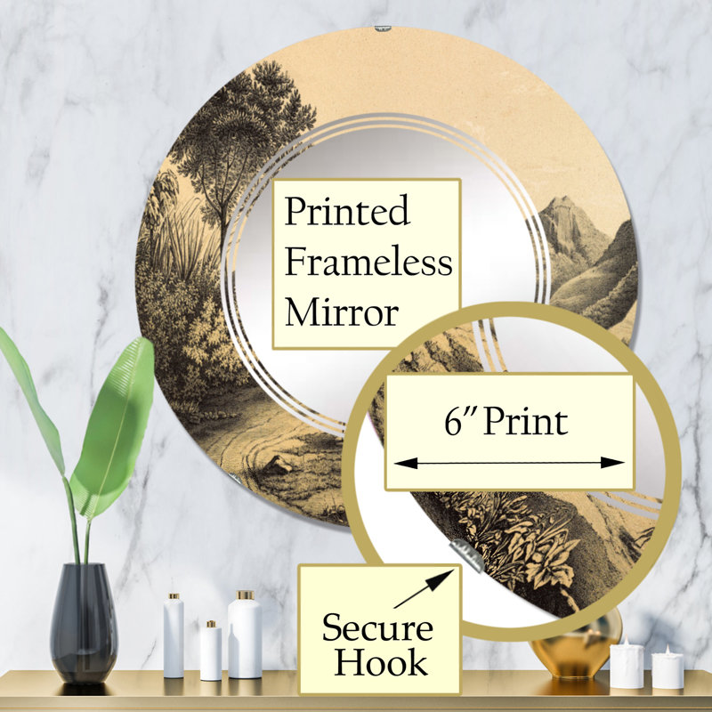 Miroir de salle de bain mural rond, 32 po x 32 po