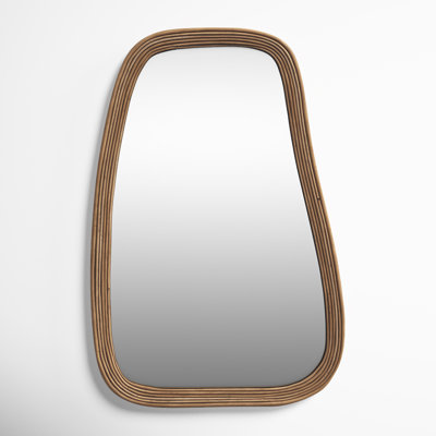 Rattan Flat Wall Mirror