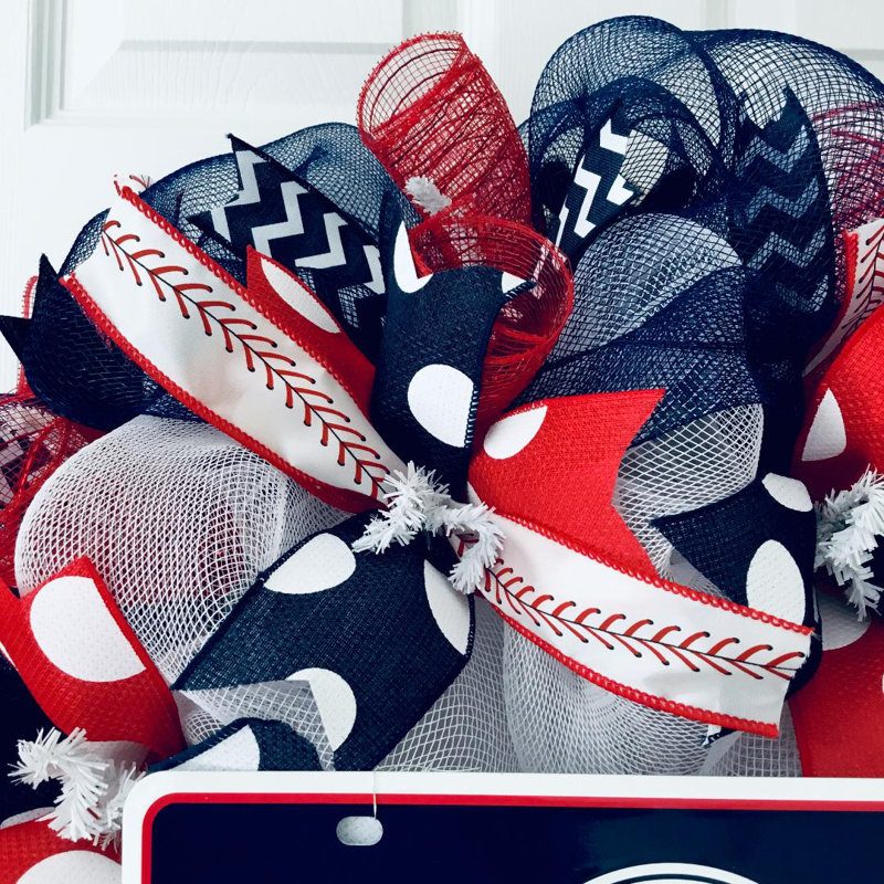 Couronne de baseball en maille intérieure / extérieure faite à la main, Minnesota Minins