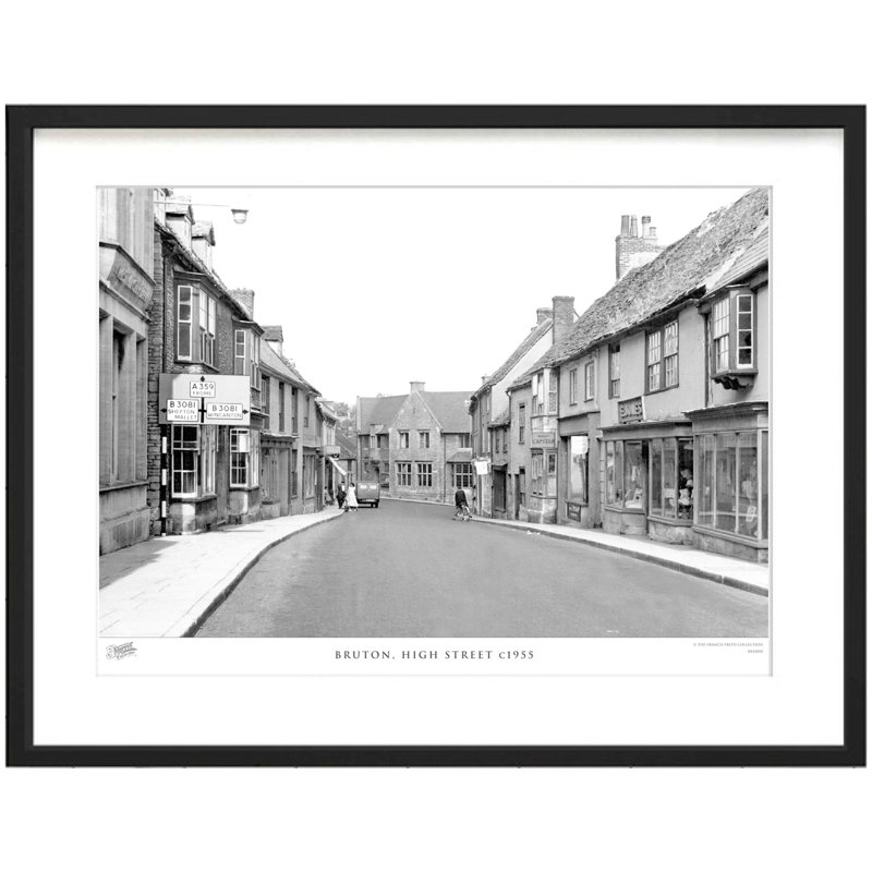 Bruton, High Street C1955 - Single Picture Frame Print, 45cm H x 60cm W x 2.3cm D