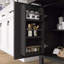 ARMOIRE DE RANGEMENT DE PANTERIE DE ferme avec porte en verre et tablettes ajustables-1653311286