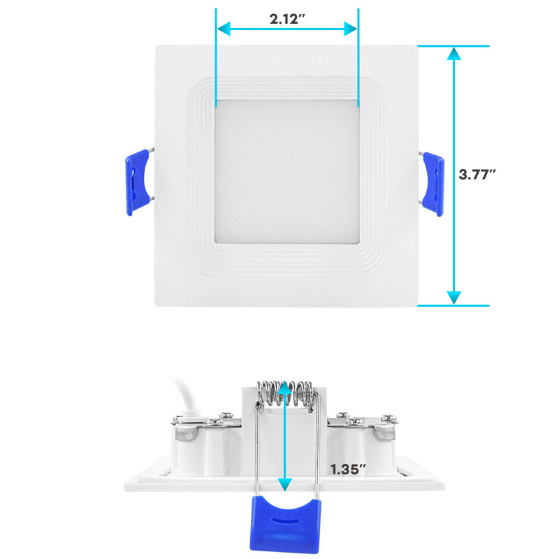 3'' Selectable Color Temperature Dimmable Air-Tight IC Rated LED Canless Recessed Lighting Kit