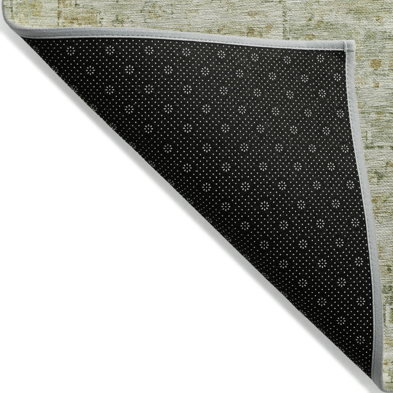 Tapis de sauge Xhevrie intérieur / extérieur lavable à la machine, Tapis de couloir 2 pi 3 po x 7 pi 6 po