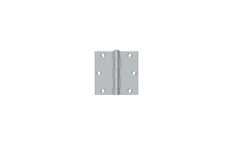 Steel Hinge, Brushed Chrome