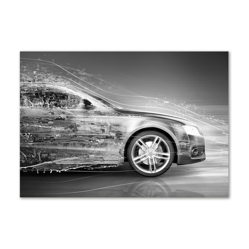 Speeding Car - Wrapped Canvas Print