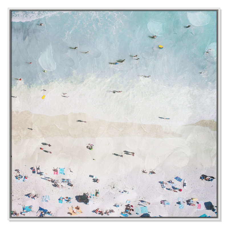 «Beaching Out II» par Milli Villa, H 41,5 po x l 41,5 po, Blanc