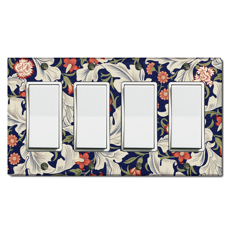 4 - Gang Toggle Light Switch Standard Wall Plate