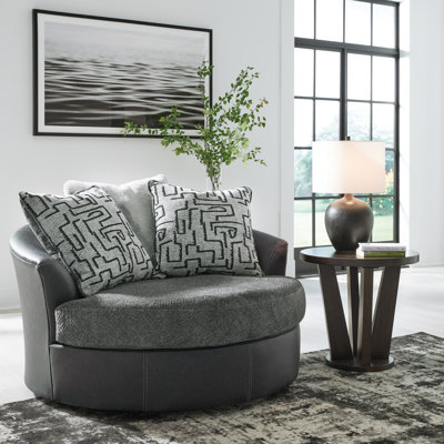 Fauteuil d'appoint pivotant surdimensionné Nilay
