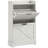 Slim Shoe Cabinet For Entryway,Farmhouse Hidden Shoe Storage Cabinet With 2 Flip Drawers And Adjustable Shelves For 8 Pairs Of Shoes