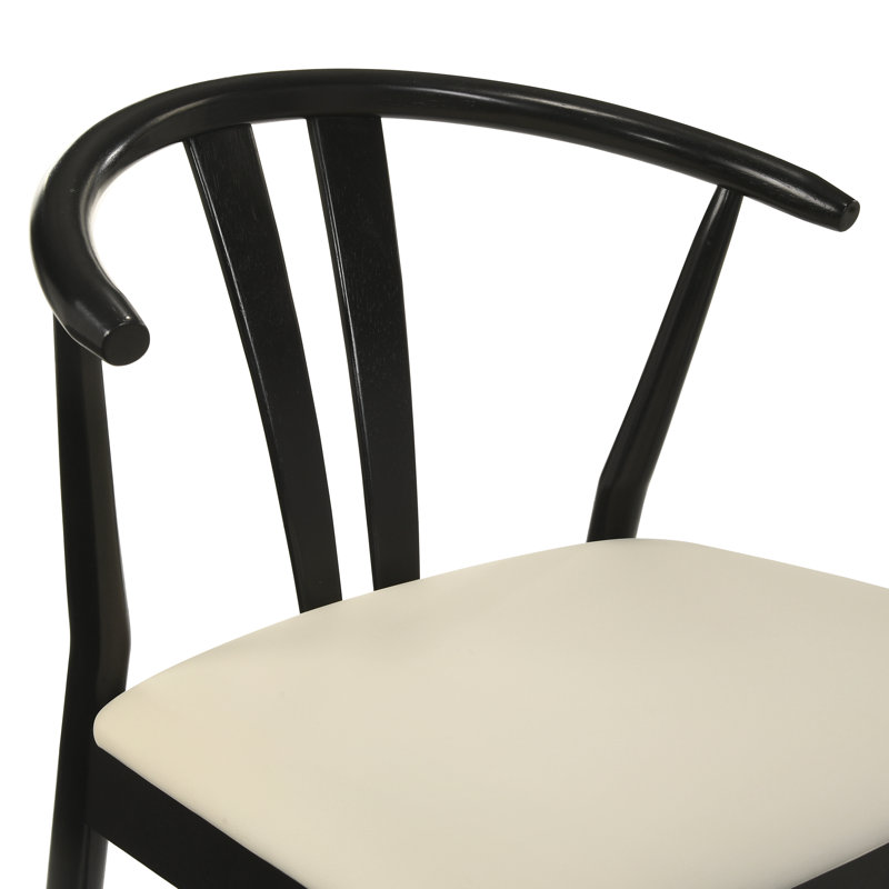 Table de salle à manger en bois avec chaises triangulaires Merrimac, 5, Noir