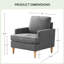 Fauteuil Clancy avec pieds en bois massif-116817612