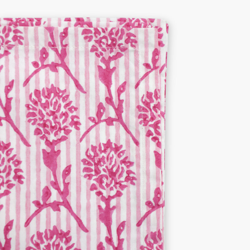 Nikhar Table Napkins, Pink/White Floral