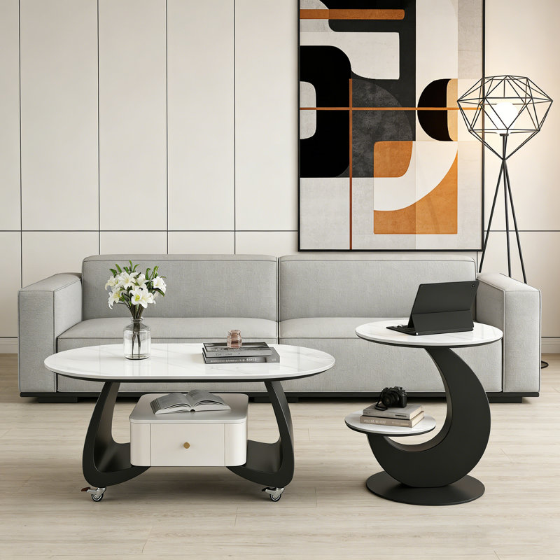Fralick, Black/White, H 17,71 po x L 47,24 po x l 23,62 po