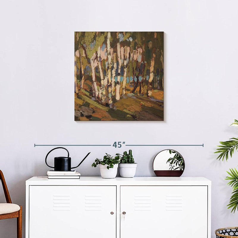 Avery White Birches, 24" H x 24" W