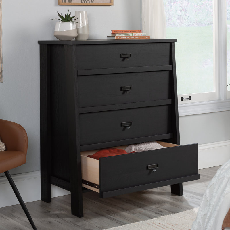 Auserine 31.89'' W 4 - Drawer Dresser, Raven Oak